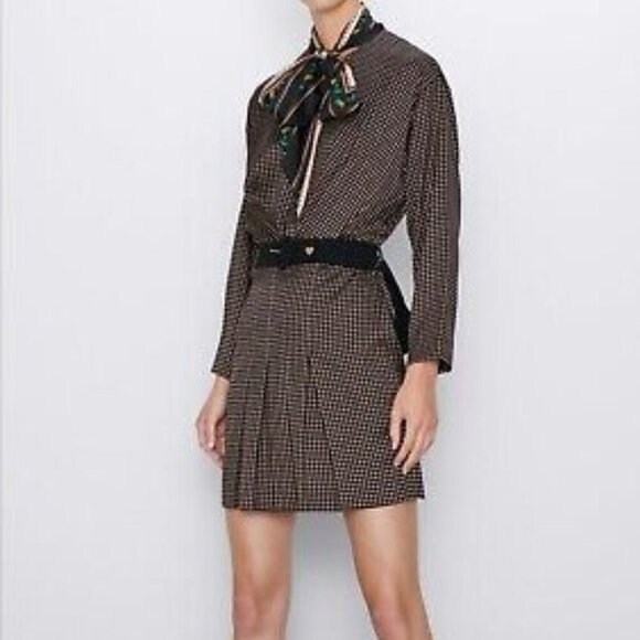 Zara Mini Dress with Printed Bow Size M - Picture 1 of 9